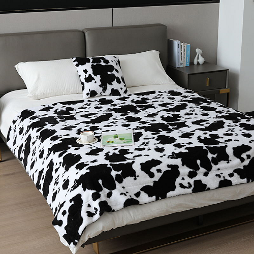 Cow Pattern Throw Blanket For Bed