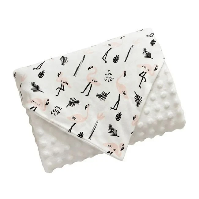 Dubbellaags fleece Minky Dot babydeken