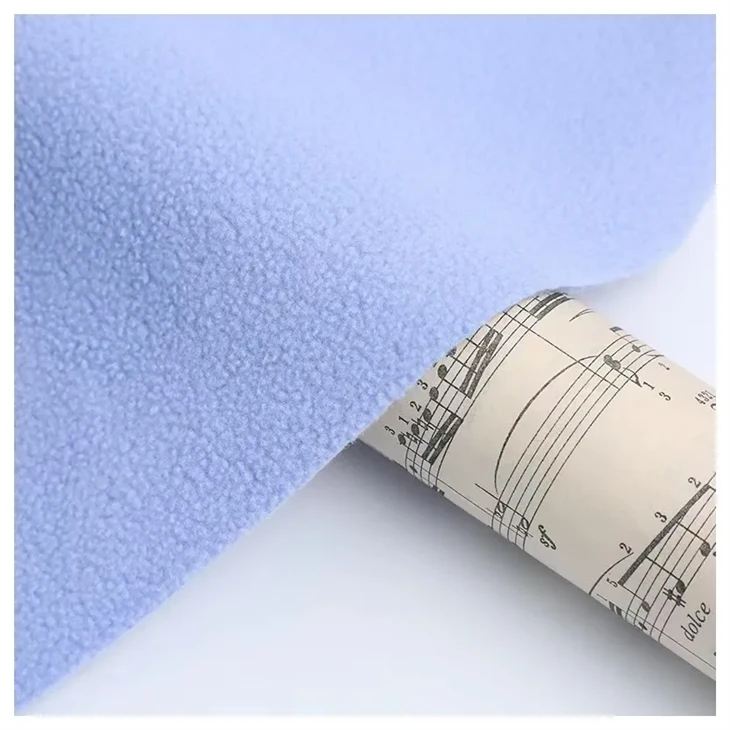 Double Side Brush One Side Anti Pilling Polar Fleece Fabric in stock