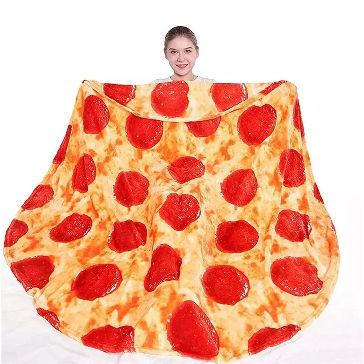 Pizza flanellen deken
