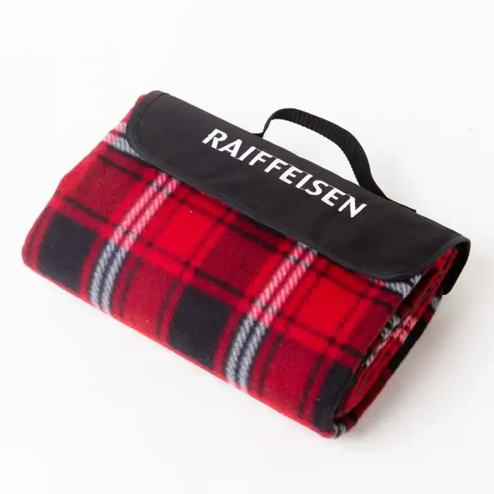 Draagbare polar fleece picknickdeken