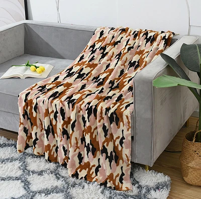 100 procent polyester camouflage flanellen stof