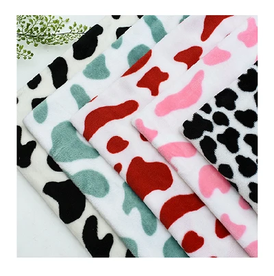 Flanellen stof met koeienprint voor pyjama's