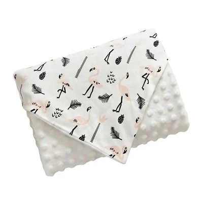 Dubbellaags fleece Minky Dot babydeken