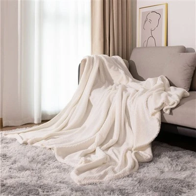 Jacquard koraalfleece deken
