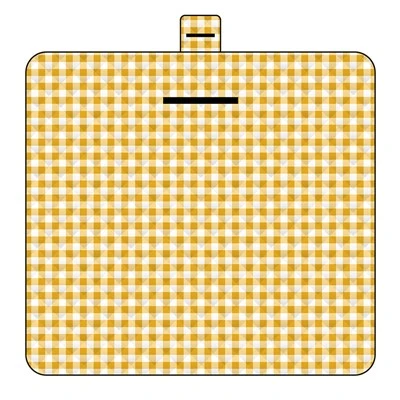 Gele geruite picknickmat