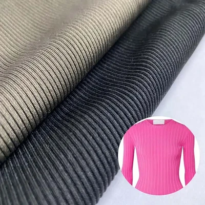 Zwemkleding Gestreepte Rib Jersey Sweaterstof