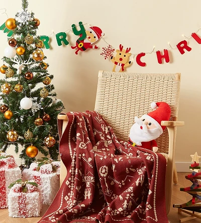 Kerststijl deken