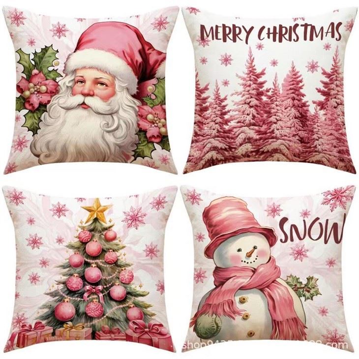 Borduren kerst fluwelen kussensloop