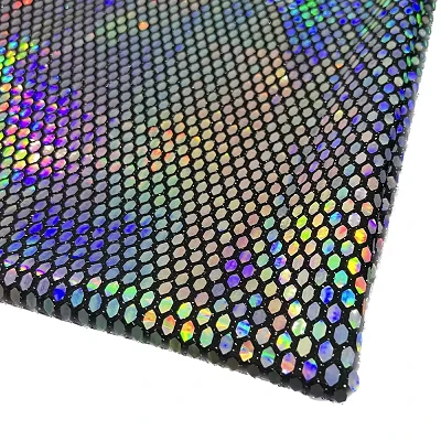 Holografische stretch -pailletten stof