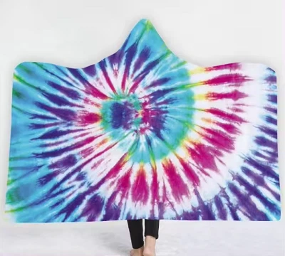 Tie Dyed Hoodie Blanket